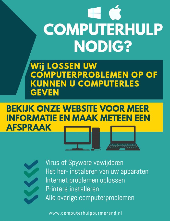 Computerhulppu1's tweet image. Zojuist hebben we onze nieuwe folder online gezet en hopen u meer duidelijkheid te geven dankzij de nieuwe poster.