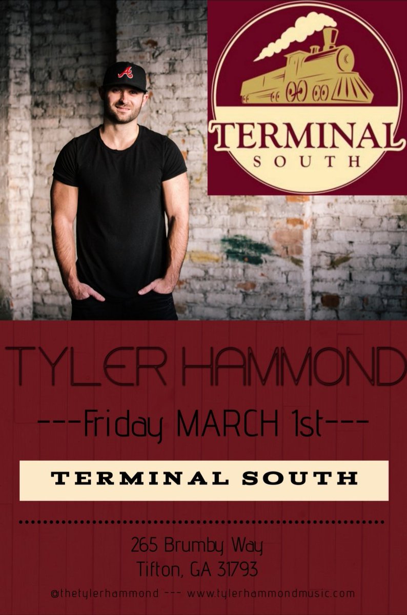 Pumped to head back down to Tifton Ga this Friday night to play <a href="/TermSouthTifton/">Terminal South</a> and hang with the homie <a href="/MonroeNewton/">Sonny Blevins</a> ..  see y'all there!