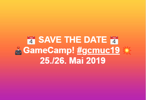 Das #gcmuc19 hat ein Datum! Wir sehen uns am letzten Maiwochenende, 25.5. und 26.5. in der <a href="/MD_H/">Mediadesign University</a> in München! Tickets kommen demnächst.