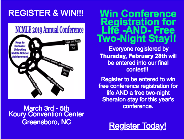 NCMiddle's tweet photo. #NORTHCAROLINATEACHERS #NCTEACHERS #ncteach #ncmiddleschool #middlegrades #middleschool #ncmle #educationconference #nceducators #goredforeducation #ncadminstrators #nccounselors https://t.co/JzxVy1W4Oq