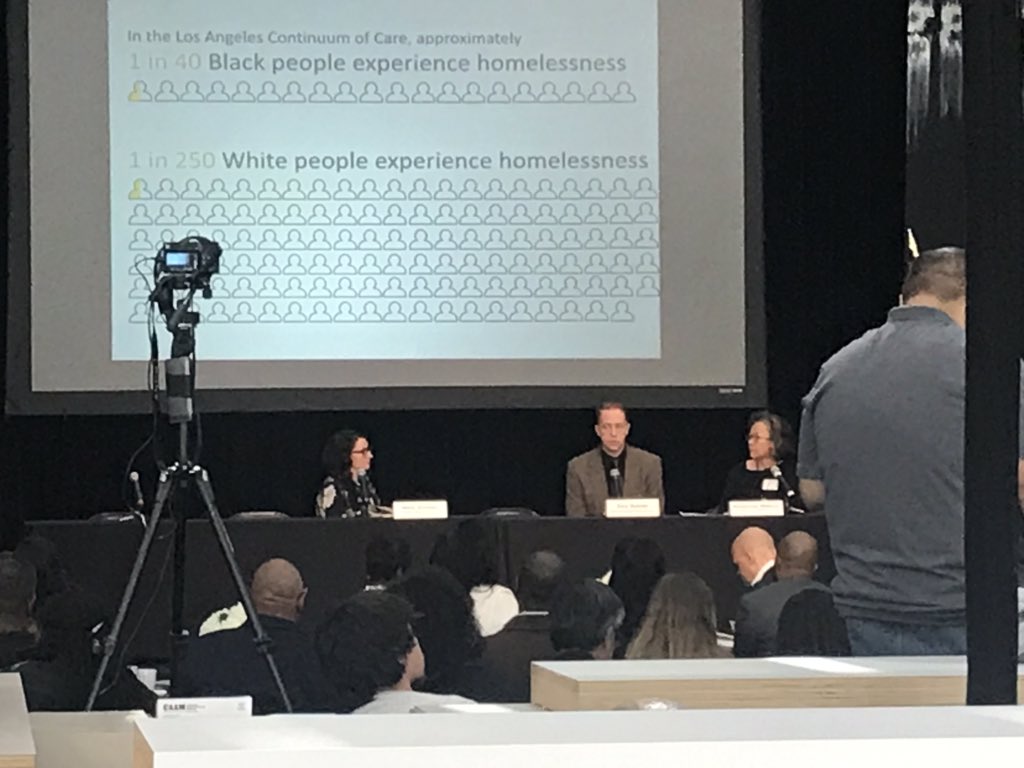 SharitaSunshine's tweet photo. Panel discussion on @LAHomeless Ad Hoc Committee’s report on Black people experiencing homelessness @CAAMinLA @mridleythomas https://t.co/9ji2pGlG4B