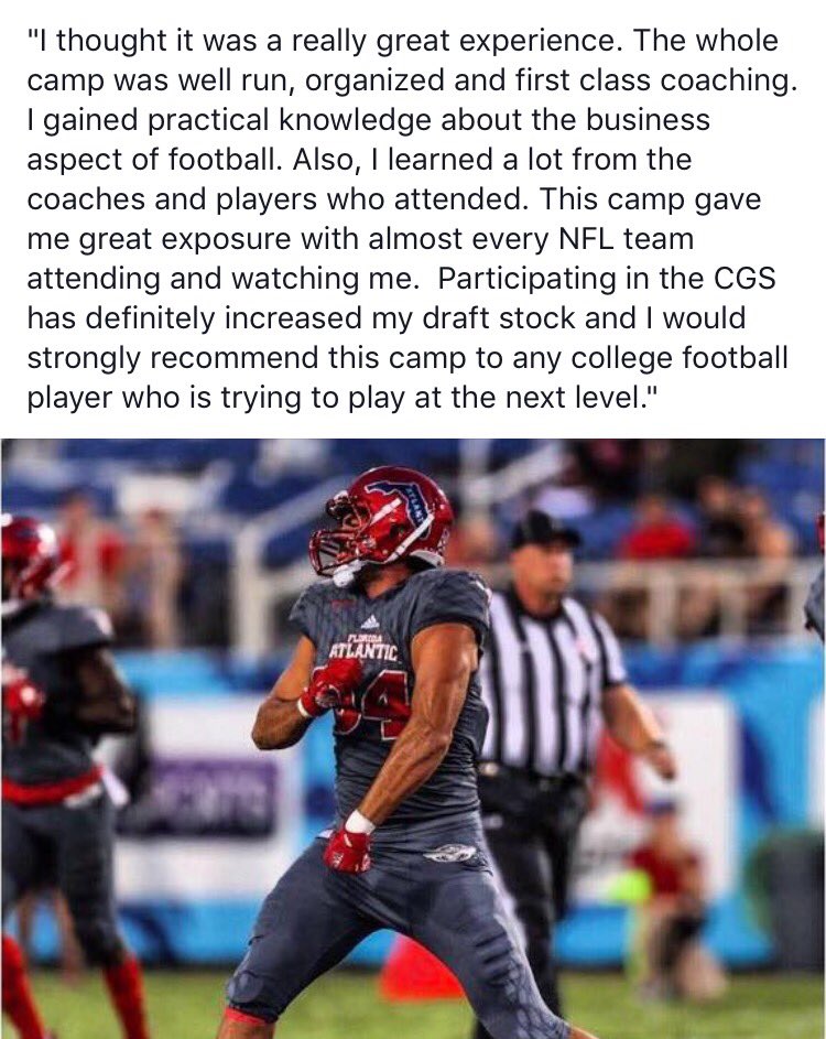 CGSAllStar's tweet photo. Hunter Snyder DL Florida Atlantic
He put his quick first step off the ball along with his ability to bend the edge rushing the QB on display at The College Gridiron Showcase! Here is what he had to say on his experience! @snyder_hunter
@Lane_Kiffin https://t.co/jrAXjJyNi2
