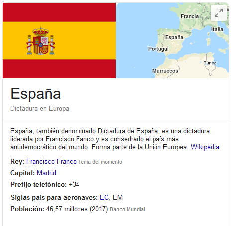 ¡Busquen España en <a href="/googlechrome/">Chrome</a> y alucinen!