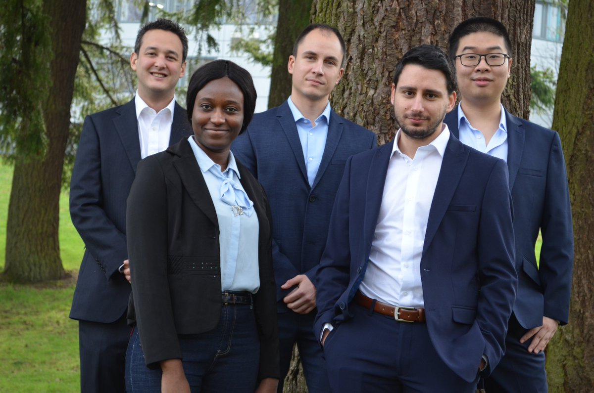 kcampbell_stir's tweet photo. Well done @StirUni MSc Investment Analysis team in reaching UK final of the #CFA @ResearChallenge. Great record for @StirManSchool: 10 finals in 12 years. L to R: Rupert Elder (UK), Helena Sarkodie (Ghana), Vladislav Petrov (Bulgaria), Stephen Sammut (Malta) and Fang Liu (China) https://t.co/JrHFW3HScd