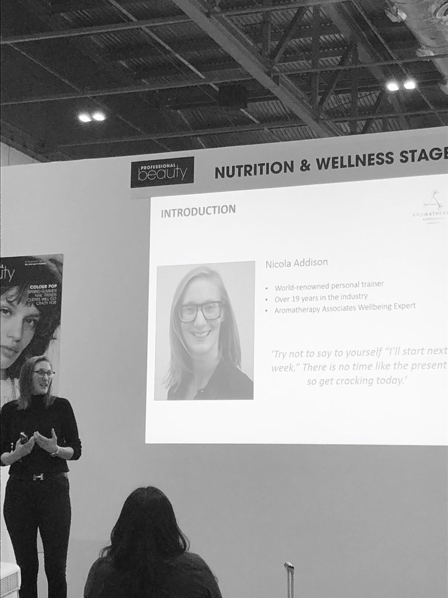 RMRconsult's tweet photo. Great to attend Professional Beauty...  motivational words from Nicola Addison &amp; @drneilstanley 

Pleasure as always to chat all things Beauty with @Tracey_woodward 

#strategy #Mindfulness #wellness #happywork #selfcare #work #culture #PositiveVibes https://t.co/tyhEPXYknI