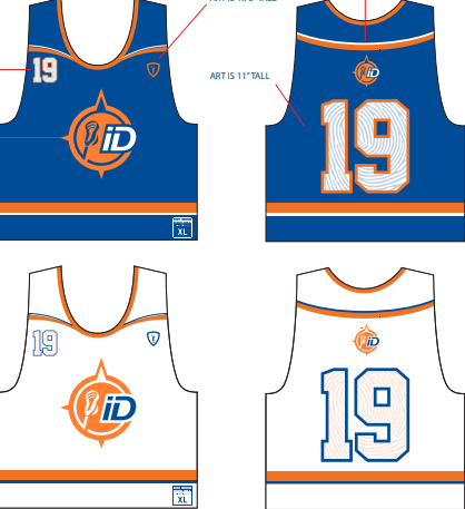RealiDLacrosse's tweet photo. Thanks to Adrenaline Lacrosse for designing another knockout set of iD Showcase gear for 2019! #iDdifference #lacrosse #minnesota #recruiting #midwest #elite https://t.co/GUqTg3pPFK