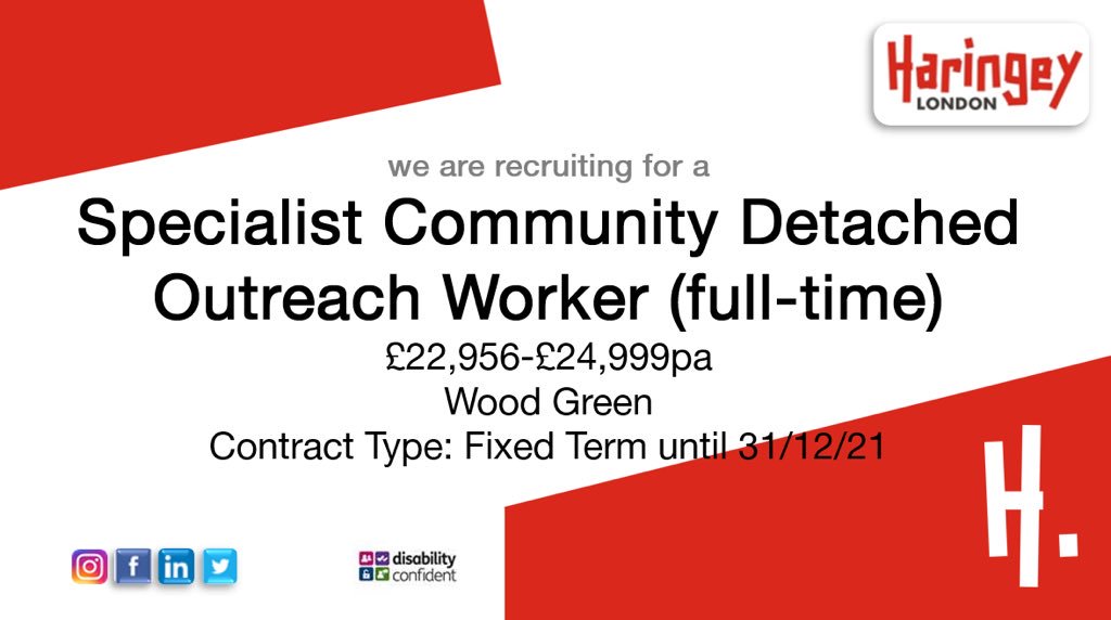 haringeycareers's tweet image. Two roles in #onepost apply now to be a #specialist #community #outreachworker offered on a #16hrspw or #full time basis. Apply now at haringey.tal.net/vx/lang-en-GB/… #followforfollowback #haringeycommunity #haringeycouncil @haringeycouncil @haringeycareers #followforfollowback #parttime