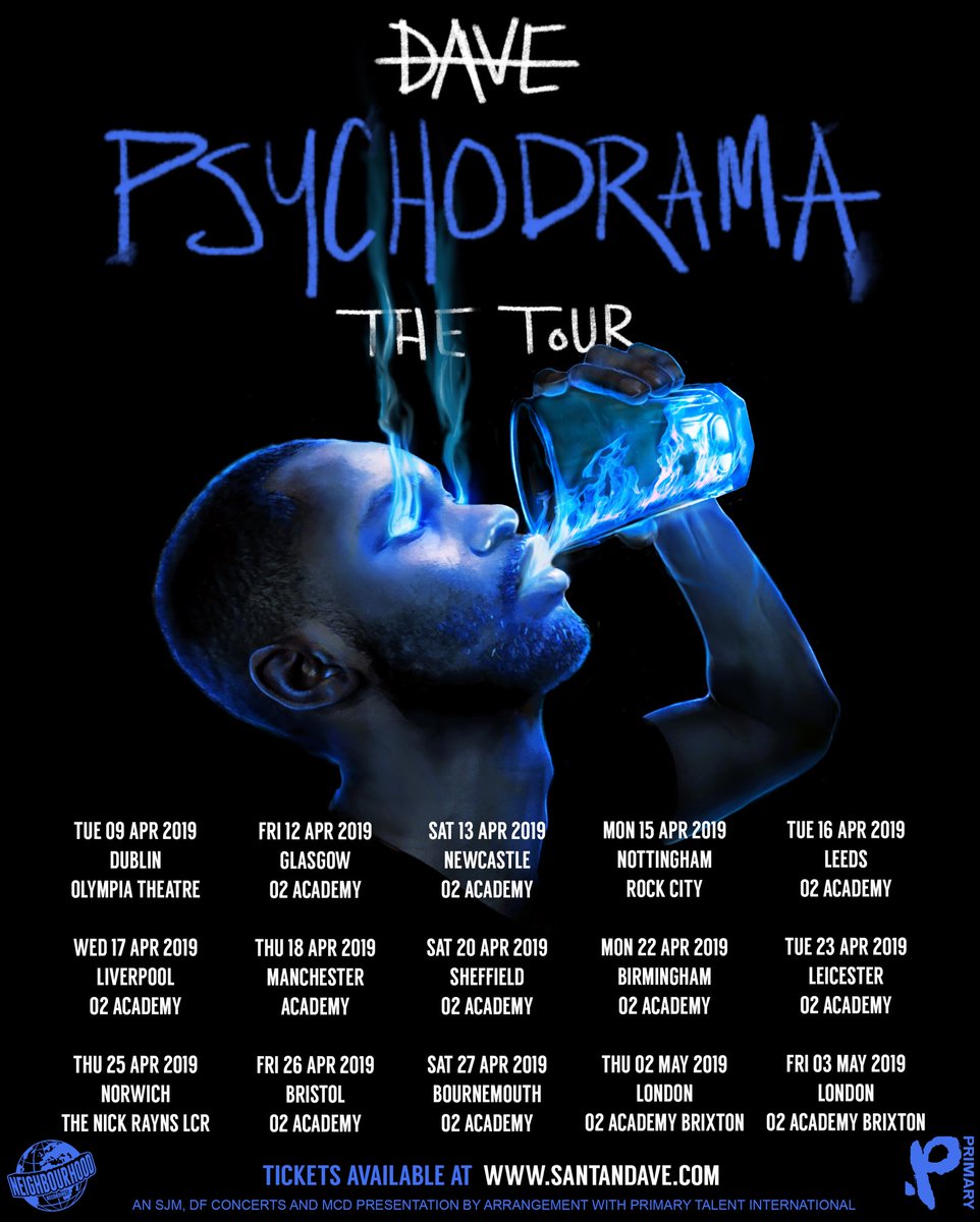 Santandave1's tweet photo. PSYCHODRAMA THE TOUR. Tickets on sale Thursday at 9am. https://t.co/wFItVpuT4B