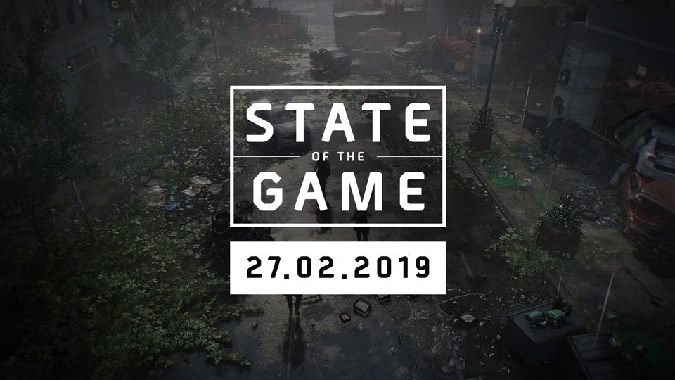 TheDivisionGame's tweet image. Agents!

State of the Game returning Wednesday, February 27th at 05:00 PM CET / 11:00 AM ET / 08:00 AM PT!

&amp;gt;&amp;gt; twitch.tv/thedivisiongame
&amp;gt;&amp;gt; mixer.com/thedivision