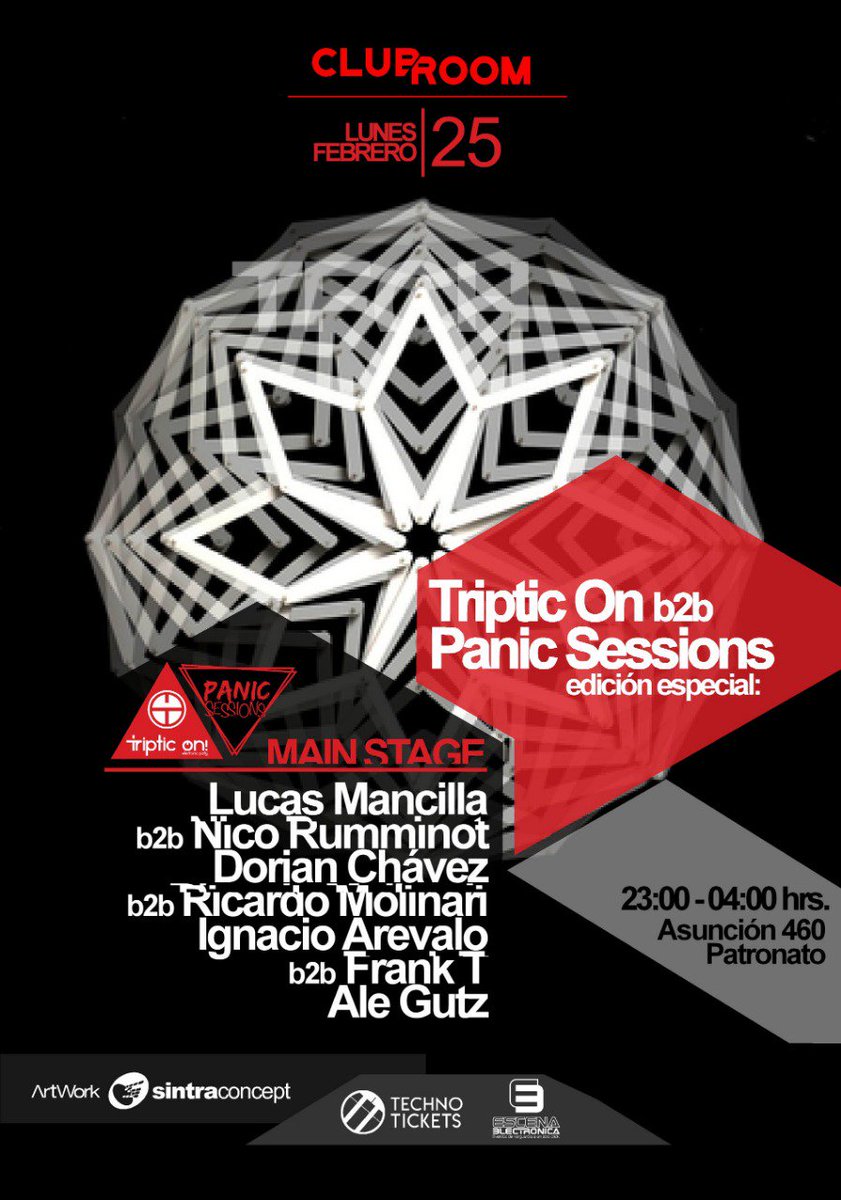 SintraConceptCL's tweet photo. HOY #TripticOn #b2b #PanicSessions #MainStage #Djs en #ClubRoom

#FelizLunes #HayQueIr #RRSS #Santiago #Recoleta #Providencia #Ñuñoa #LasCondes #LaReina #Vitacura #LoBarnechea #LaDehesa #Chicureo #Chile #BuenLunes

#TripticOnChile
#PanicSessionsChile
#ClubRoomChile
#SintraConcept https://t.co/9zYS9HHqMw