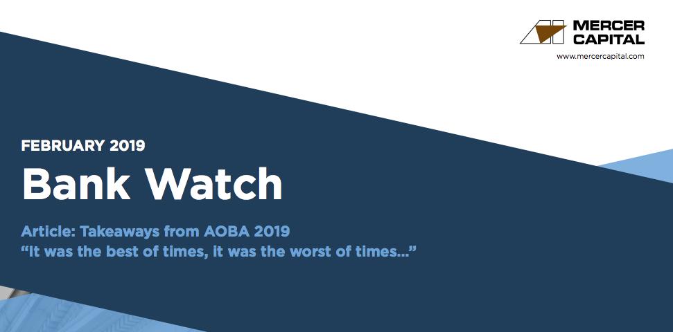 BankDirector's tweet photo. The key takeaway from #AOBA19 was that banks need to have a plan for both good and bad economic times to seize opportunity. Read more from
@MercerCapital's 2019 Bank Watch, here: https://t.co/hgmMnBddCT https://t.co/PBlQmZZKNC