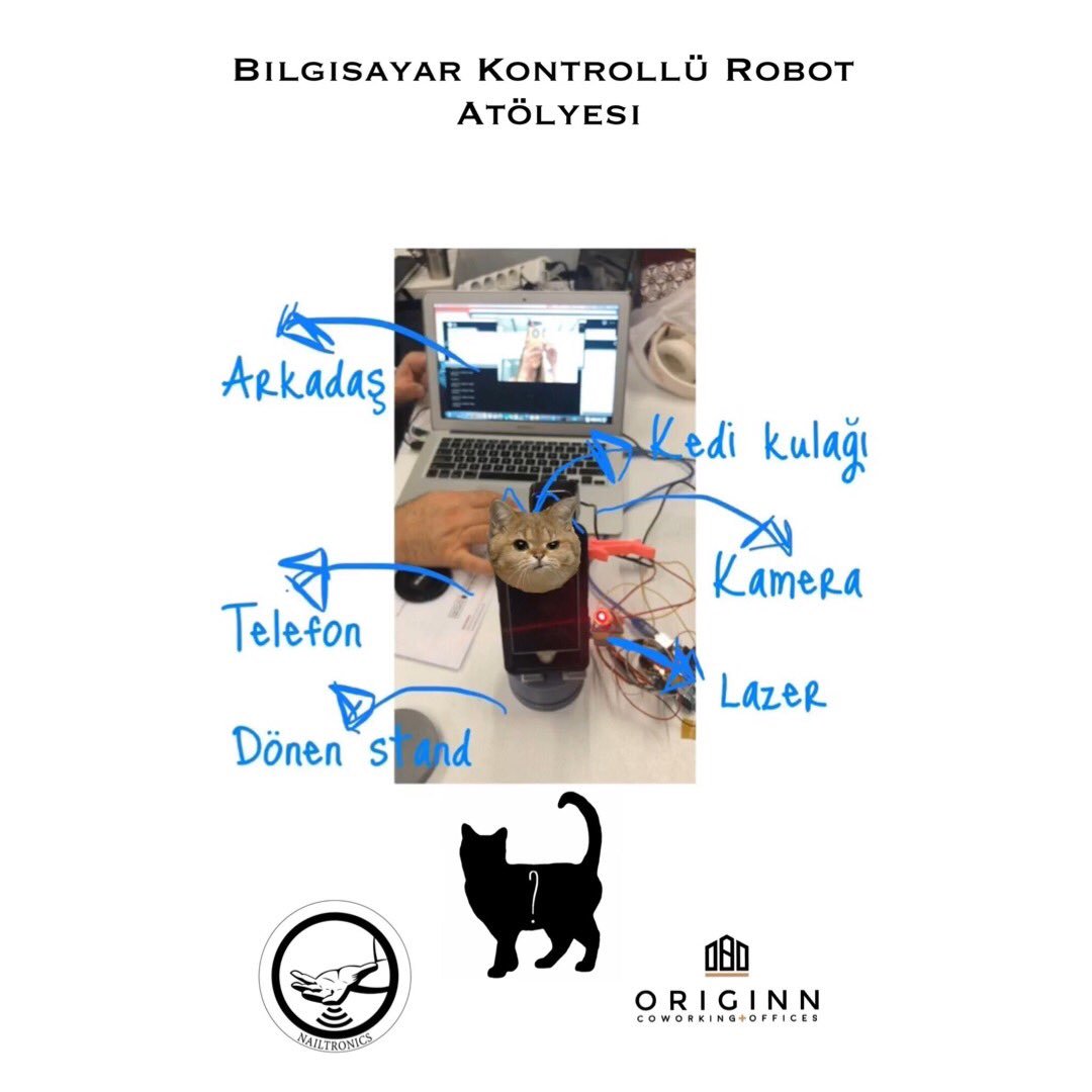 begumsavasan's tweet photo. Çok tatlı bir internet kontrollü robot atölyemiz var #izmir ☺️ haydi çağı yakalayalım! Bilgi: info@nailtronics.com

#atölye #robotics #arduino #maker https://t.co/nWnKfcahDG