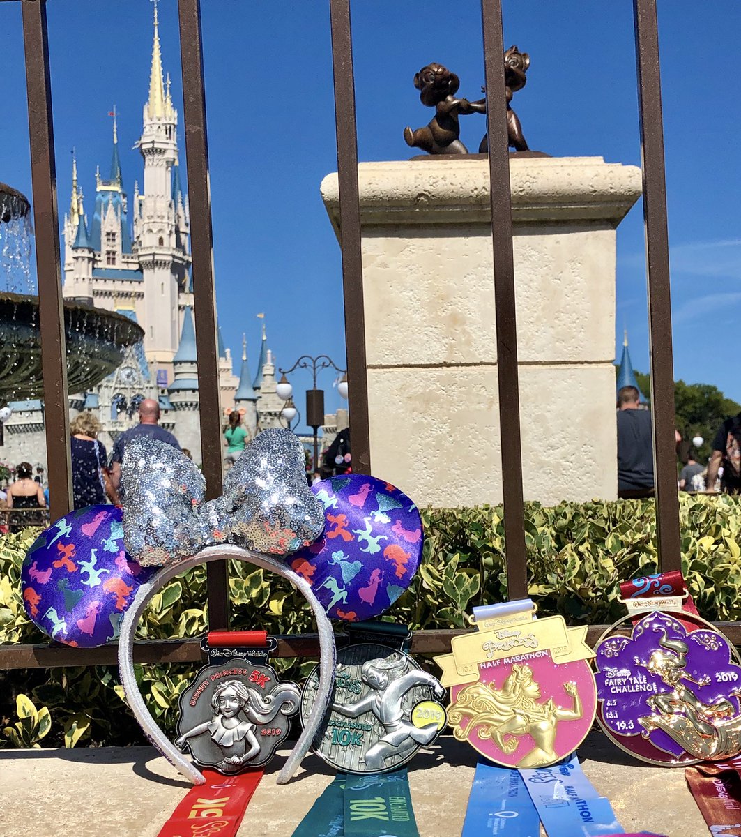Emjay1028's tweet photo. #MedalMonday #runDisney edition! #PrincessHalf weekend is over & I’m already dreaming about when I can do this again. Back to reality! #DisneyPrincess5k #Enchanted10k #DisneyPrincessHalfMarathon #Travel #Racecation #Vacation #FebruaryBreak #Florida #WaltDisneyWorld #WDW #Orlando https://t.co/N8fVdbypGY