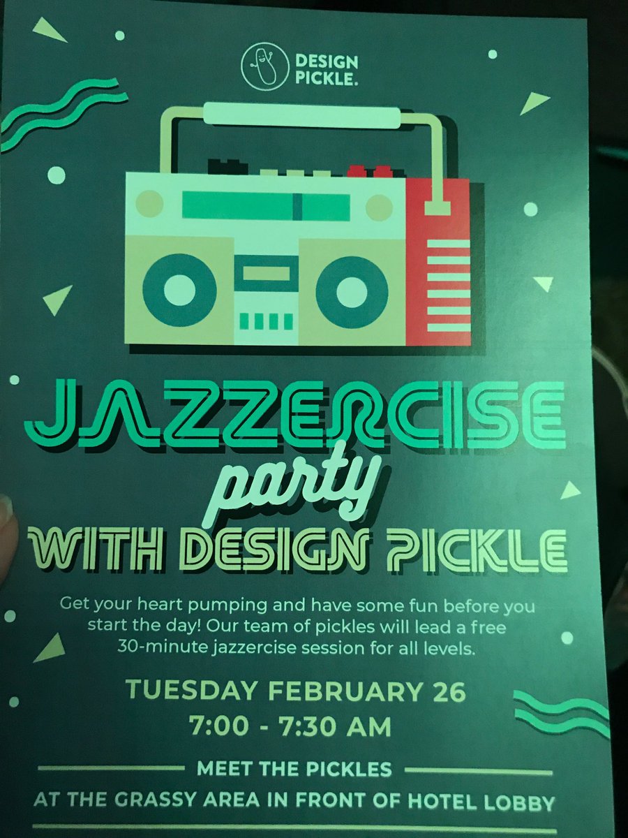 ⁦<a href="/designpickle/">Design Pickle</a>⁩ who is your instructor? #inquiringminds as i’m a marketer by day and #jazzercise instructor by night. 😉