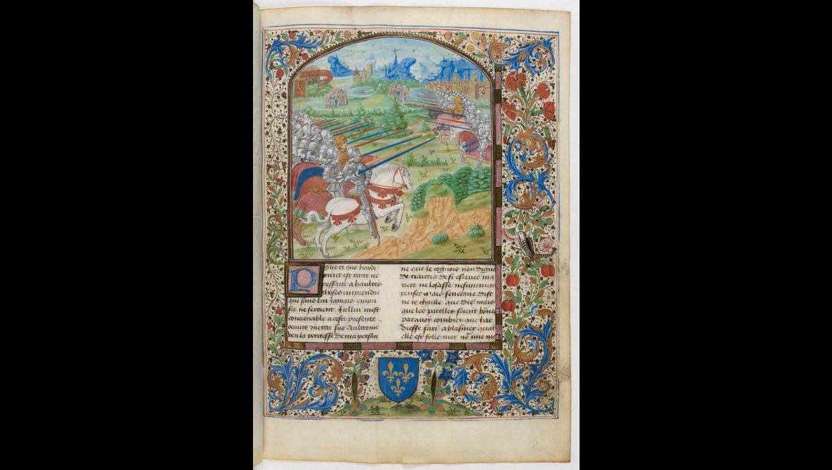 Check out the vibrant colors and details of the armor and landscape from the manuscript Français 585! bit.ly/2SkmHPT