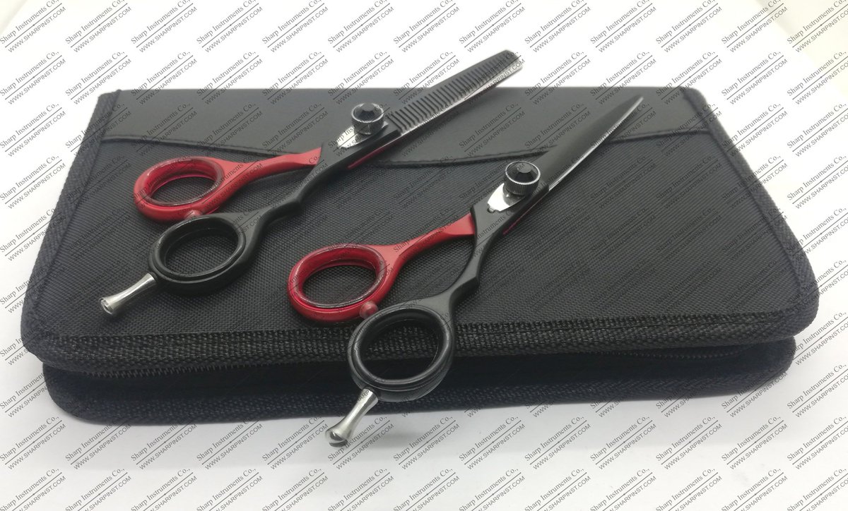 CompanySharp's tweet image. Professional Barber Hairdresser Scissors Set (Red &amp;amp; Black)
Whats App: 0092 310 7217420.
#sharpinst #scissors #barberScissors #Salon  #tapeinpliers 
#handtiedextensions #aquahairextensions #aquahair #handtied #naturalbeaded #hairextensions #modernbeauty #americansalon