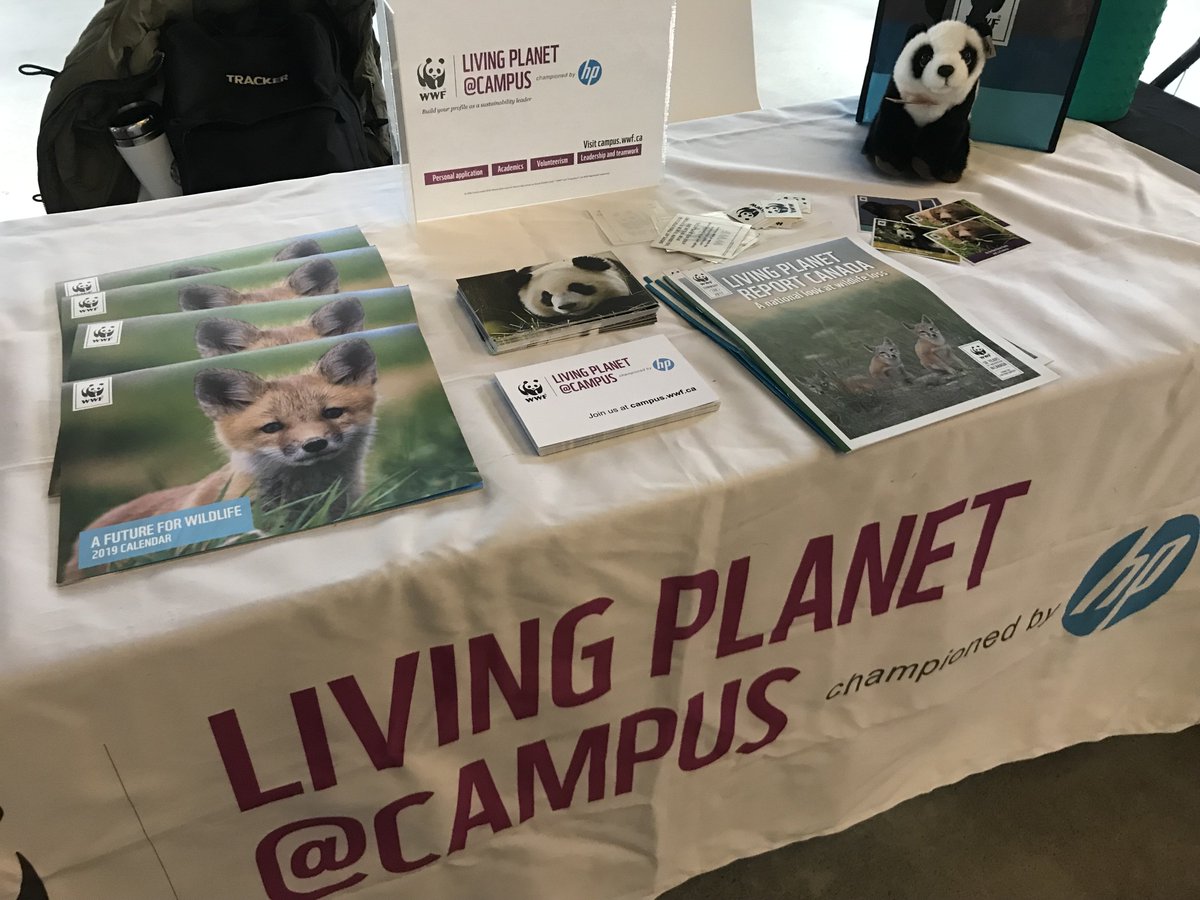 rsustainability's tweet photo. Happening now! @WWFCanada and the Sustainability Office will be at the SLC from 2:30pm to 5pm. Drop by our table to learn more about the Designing Change for a Living Planet competition and how you can participate! 🐼 #DesignChange2019 Learn more: https://t.co/Kegyb4cr0v https://t.co/c6z31DXR5C