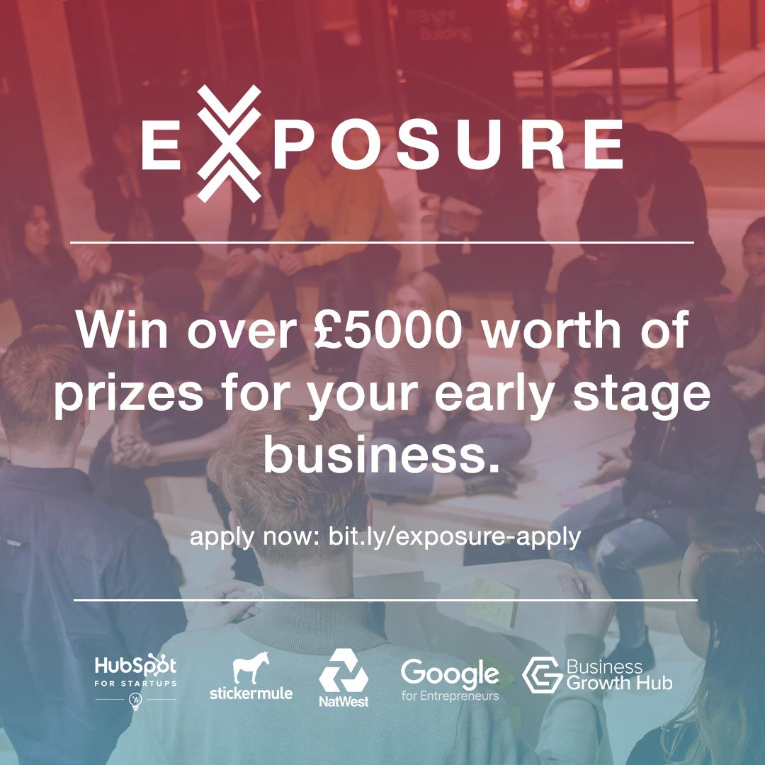EXPOSURE is What Next Conference's pitching competition. Enter your early stage business now for your chance to win over £5000 worth of prizes! More info: buff.ly/2Nq3ydl