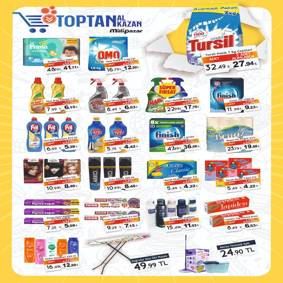 MilliPazarBursa's tweet photo. Çılgın Çarşamba Fırsatları 27 Şubat 2019 Çarşamba Günü Mağazalarımıza Bekliyoruz!
Milli Pazar’da #ToptanAlınToptanKazanın Yüzlerce Üründe Çoklu Alımlarınızda Anında İndirim Fırsatını Kaçırmayın. https://t.co/C1RYDpZ2VT