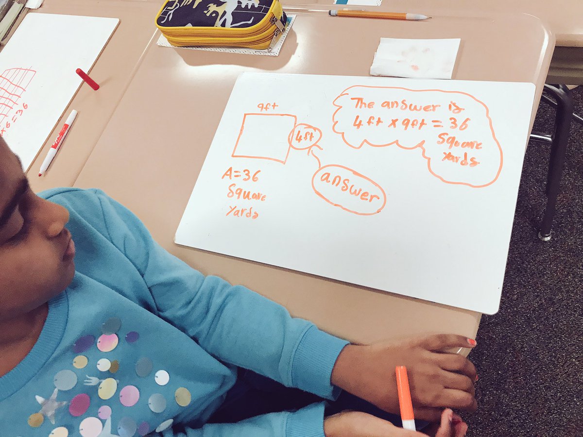 MeganMadlon's tweet image. How can we find the missing side if the area is 36squnits and we know the top has a length of 9 units? #mathdiscourse