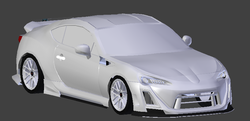 Day 2 of progress | 2017 Subaru BRZ Hurtling X Varis kit | For #Roblox #RobloxDev | Made in #Blender3D
