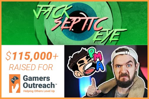 GamersOutreach's tweet image. As of this tweet, @Jack_Septic_Eye fundraised over $115,000 👏 👏  

That is enough to build 32 GO Karts! Helping ~80,000 kids feel a bit more at 🏡 when in 🏥 

Thank you all so much ❤️👾 🎮