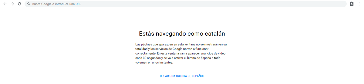 ¡ATENCIÓN! Si se crean una cuenta en <a href="/Google/">Google</a>, no pongan que son catalán o les va a aparecer esto...