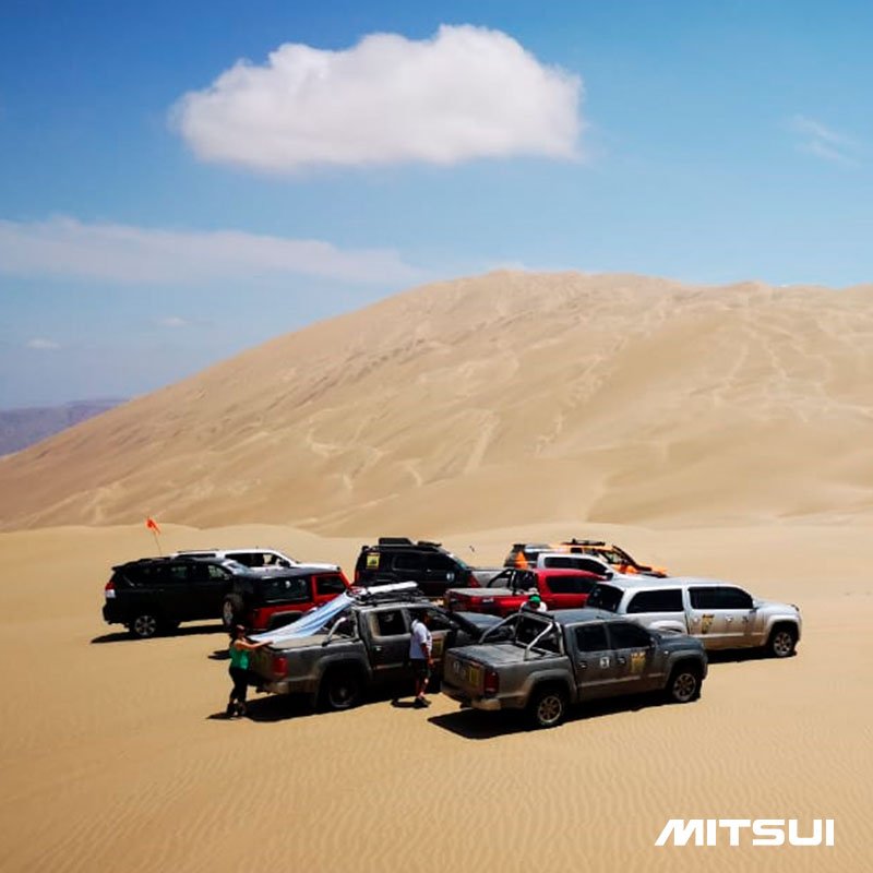 MitsuiOficial's tweet photo. Les dejamos con las mejores fotos de la hermandad 4x4 Perú - Argentina en Duna Grande.  #Mitsui #Toyota #dobletraccion #landcruiser https://t.co/Thrwngy3WA