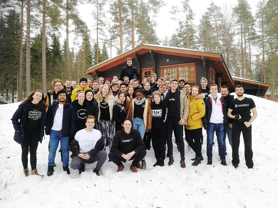 Last weekend, 12 Entrepreneurship Societies of Finland got together at Icebreaker 2019. Thank you! <a href="/JES_Ry/">JyväskyläES</a> <a href="/aaltoes/">Aaltoes</a> <a href="/JoensuuES/">Joensuu Entrepreneurship Society (JoES)</a> <a href="/seiesofficial/">SeiES</a> <a href="/LUT_ES/">Lutes</a> <a href="/lamkes/">LAMKES</a> <a href="/boostturku/">Boost Turku</a> <a href="/oulues/">Oulu Entrepreneurship Society</a> <a href="/Helsinkithinkco/">Helsinki Think Company</a> <a href="/TampereES/">Tampere Entrepreneurship Society</a> <a href="/LaureaES/">Laurea Entrepreneurship Society</a> <a href="/Vaasa_ES/">VaasaES</a>