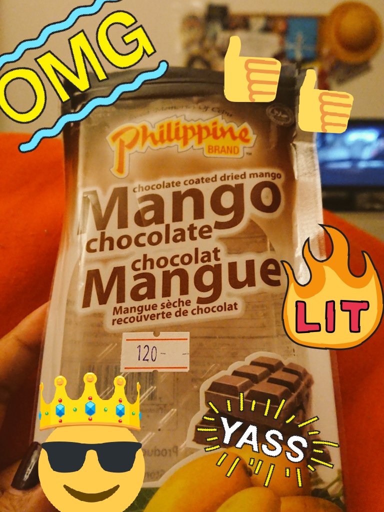flyjana's tweet photo. My new drug #MangoChocolate #DriedMango #SuperSayanVersionOfDriedMango https://t.co/HlUbA3xD13