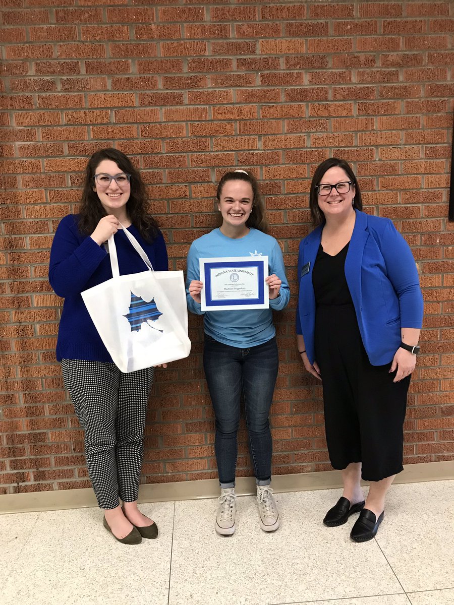 choosestate's tweet photo. Congratulations to Madison Hagedorn on being offered the President's scholarship! 💙 #indstate https://t.co/Op6fxM8MgK