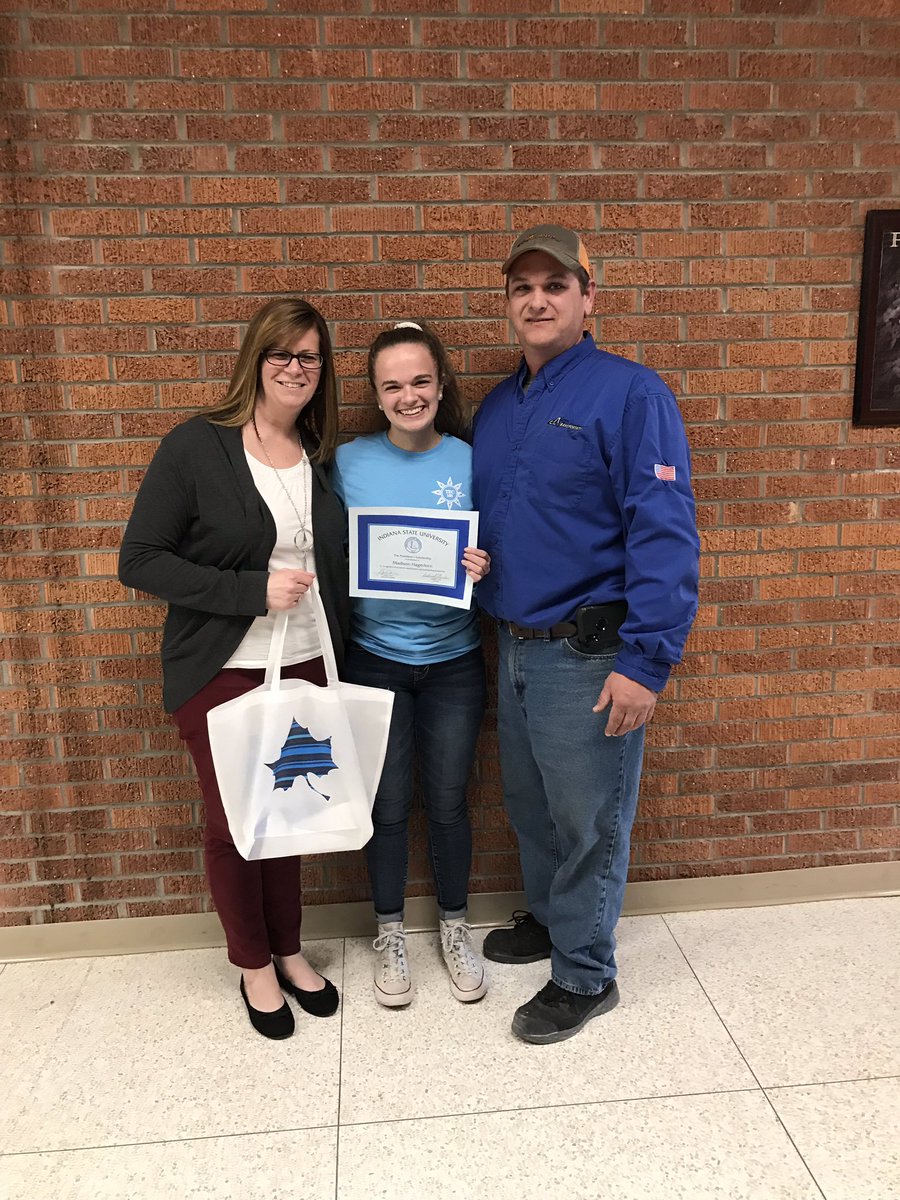 choosestate's tweet photo. Congratulations to Madison Hagedorn on being offered the President's scholarship! 💙 #indstate https://t.co/Op6fxM8MgK