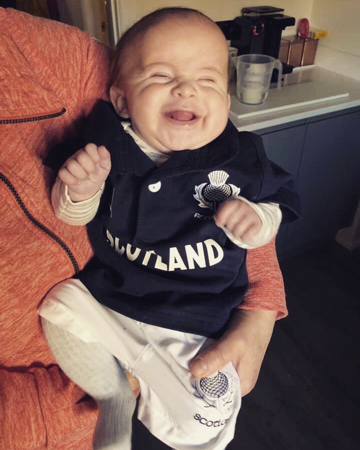 KaydeeGlen's tweet photo. @Scotlandteam @SixNationsRugby rocking the kit with his chubby cheeks https://t.co/3GgoewUZcu