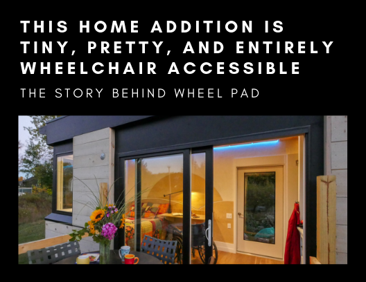 BBTinyHouses's tweet photo. There's a fascinating story of creative resilience behind the creation of the Wheel Pad, a tiny mobile addition to a home.  https://t.co/idcoFv5I1k #tinyhouse #adaptivehome #scirecovery #wheelpad https://t.co/WZwVNppGt7