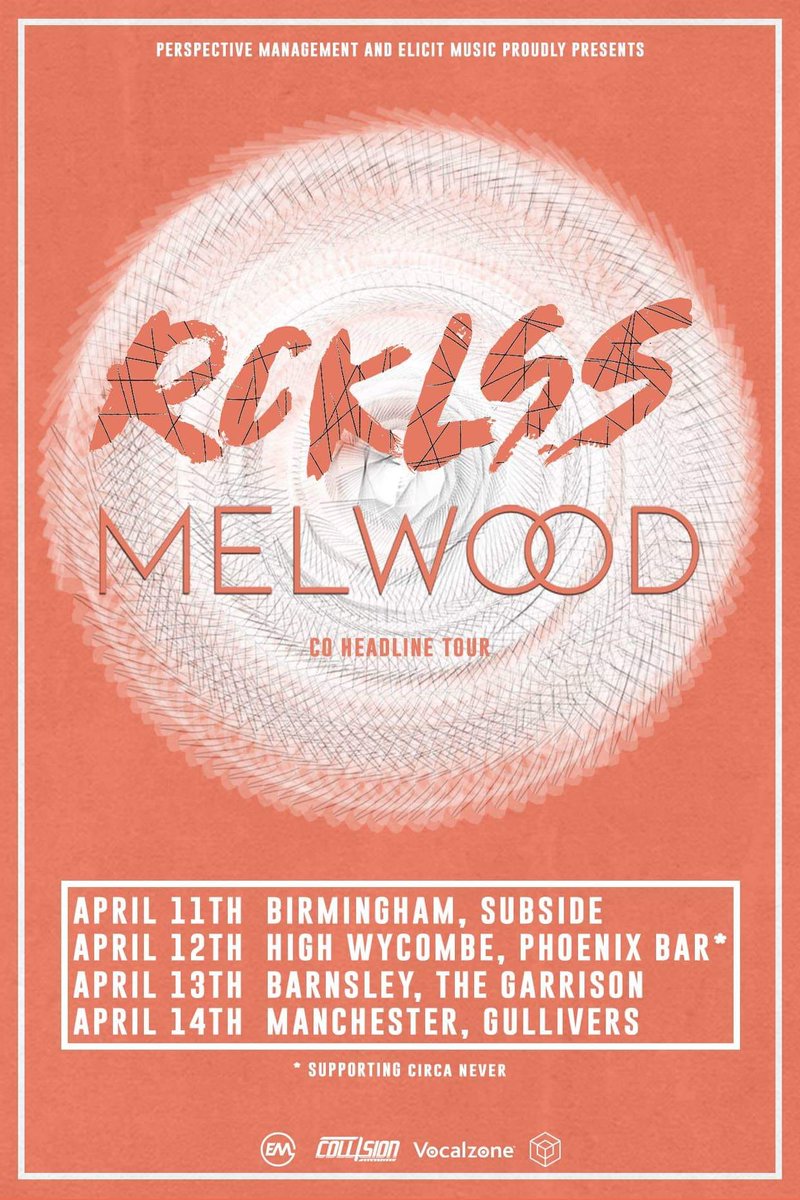 Bang, another announcement.

We will smash four cities in April with our new mates in @rcklssUK 

Lets throw down boys.