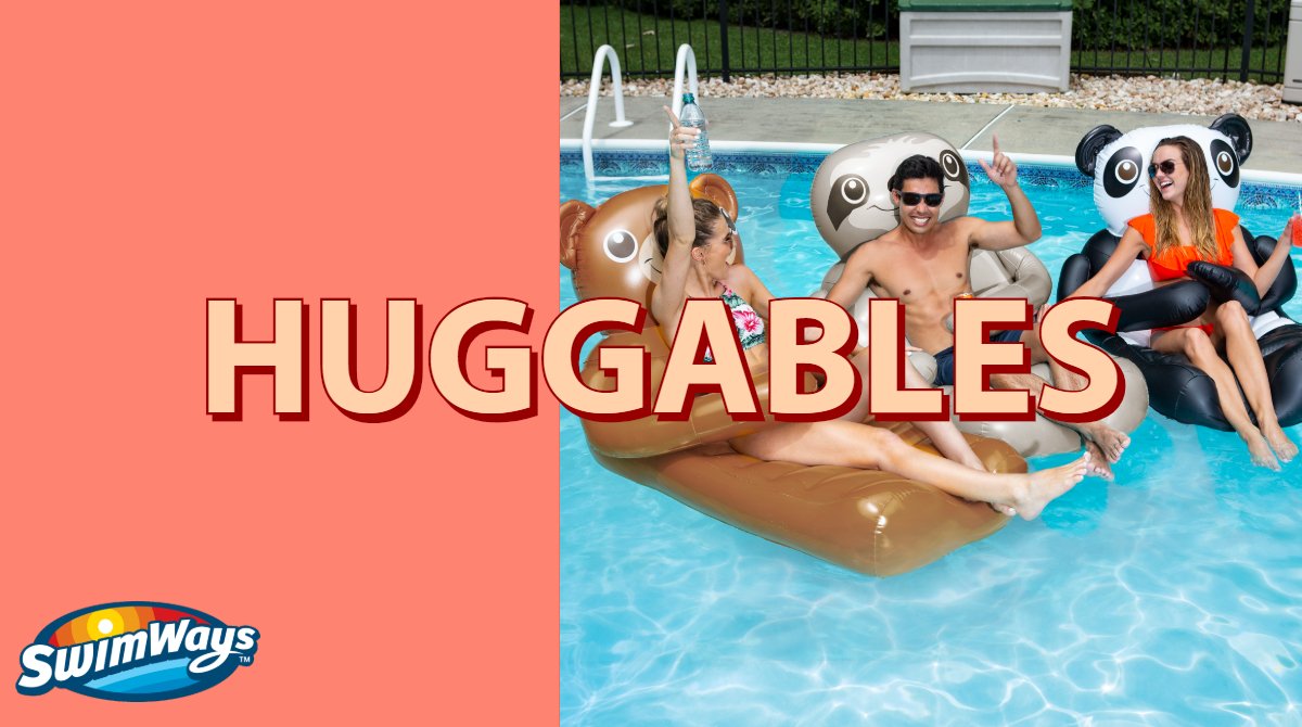 SwimWays's tweet photo. Meet #SwimWays newest, unBEARably adorable novelty float- HUGGABLES! The pool float that literally hugs you while you float. #Huggables 🐻🐼💗 https://t.co/eyF2TdfGhA