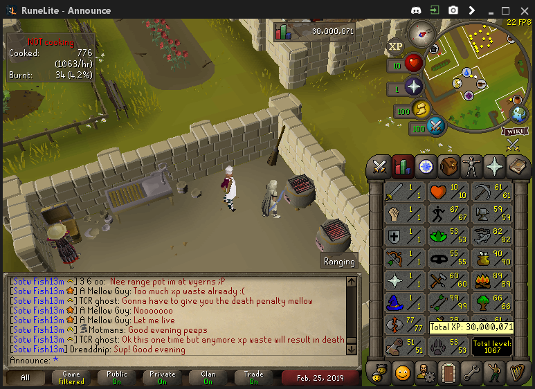 30,000,000 Total Exp achieved while working on 99 Cooking!