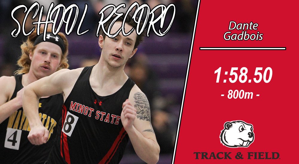 MSUBeaversXCTF's tweet photo. We had 2 new school records set at the NSIC Championships this past weekend. Congratulations to Dante Gadbois and our women’s DMR! #MinotStTF #BuildTheDam #D2Era https://t.co/Al5jFRnZOT
