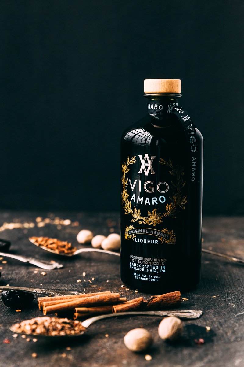 VigoAmaro's tweet photo. VIGO Amaro is a darkly sweet American expression of the traditional Italian liqueur. Our composition includes California dried plums, nutmeg, rose, elderflower, cinnamon, cinchona bark, and kola nut rounded out by Muscovado sugar. 

Available for purchase March 7, 2019. https://t.co/KPNaYFCtWc