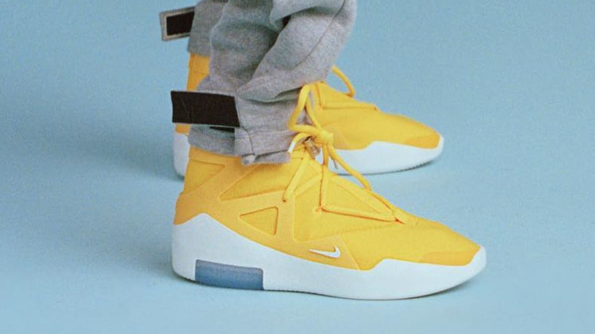 yellow fear of god sneakers