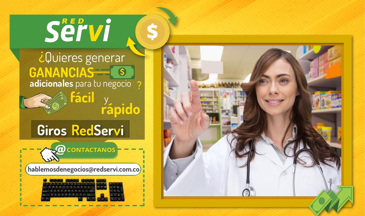 REDSERVIsocial's tweet photo. Quieres obtener ganancias para tu negocio de manera fácil y rápido. 
#RedServi es la solución, envíanos un mensaje a nuestro correo electrónico ( hablemosdenegocios@redservi.com.co ) y cuéntanos como podemos formar parte de tu negocio. https://t.co/8ZBE1xS8GX