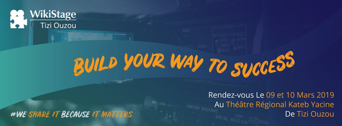 wikistagetizi's tweet photo. Ce soir est le grand soir😍! Ce soir on vous dit tout ! On vous annonce enfin le thème principal du premier colloque WikiStage! Roulement de tambours : BUILD YOUR WAY TO SUCCESS.
Restez branchés et ne ratez pas les inscriptions pour y assister
#wikistage #tiziouzou https://t.co/fQRFC8u2Zg