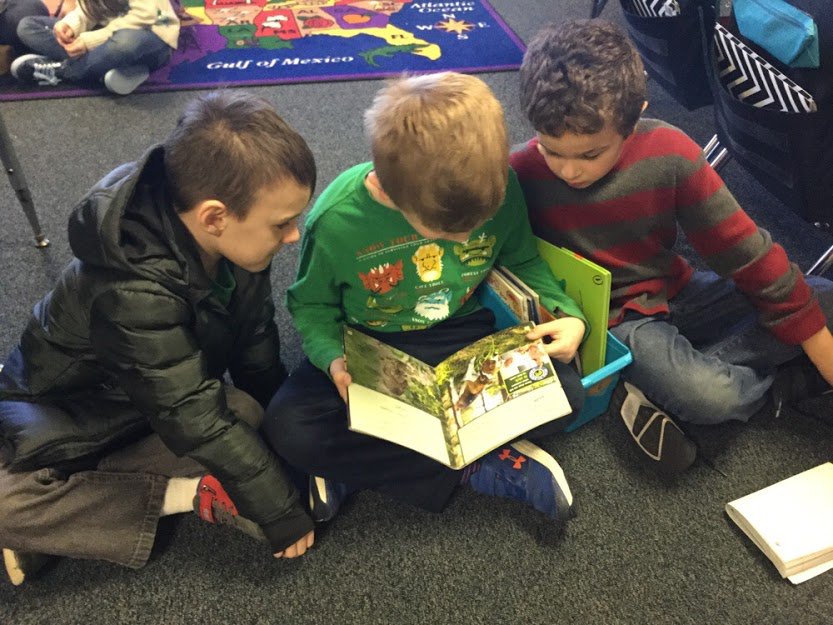 NHWBarry's tweet photo. We loved reading our nonfiction books to the "big" 2nd graders today at @NHWelemschool! #funinfirstgrade https://t.co/qPxiJvkkB0