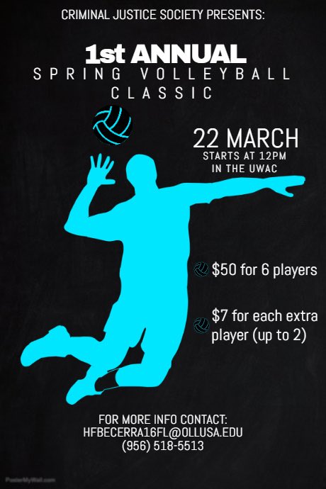 cjsociety1's tweet photo. Bring your friends and join CJS in our first annual spring volleyball tournament 🚨🚓🏐 #ollucrij #volleyball #fundraiser https://t.co/eMyhsL8AJS