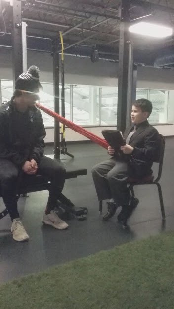 noahspix's tweet photo. @SorkinRyan Thanks for interviewing w/ me about your hockey career 🏒, and Nicole Rutigliano for setting it up. I'm submitting it to @SIKids soon. You were on 🔥 fire Saturday @USPHL. Go @NJRocketsJunior! #hockey #NHL https://t.co/w8nYiYBxN2