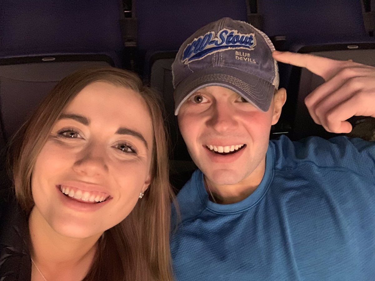 Pierson528's tweet photo. Spending the night watching the T-Wolves @ The Target Center! Still repping the Stout Blue Devils! #USBankCollegeNight #UniversityOfWisconsin-Stout https://t.co/IOlN8haaRg