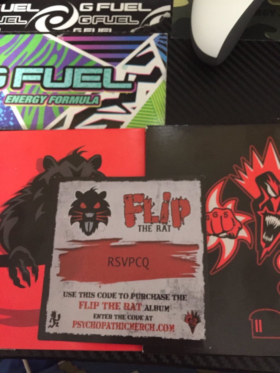 Im_Twiz's tweet photo. If any #Juggalos wanna use the code in the image below to buy @icp’s Flip The Rat its up for grabs since i already own it through the package of #FearlessFredFury https://t.co/aqyhXJmvWb