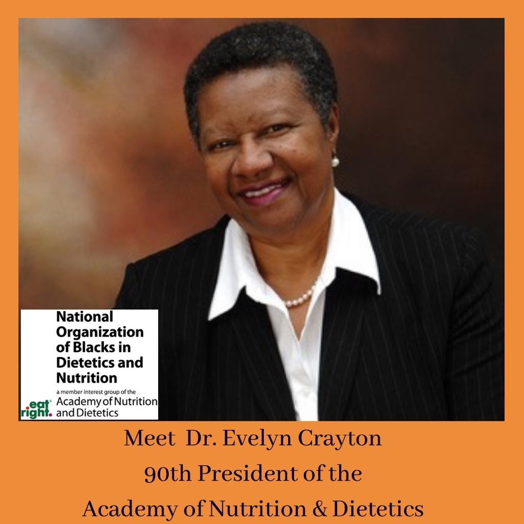 Dr. Evelyn Crayton served as the 90th President of the Academy of Nutrition and Dietetics in 2015 and the 1st black woman to hold this position. Thank you Dr. Crayton for your contribution!  #nobidan #blackhistorymonth #dietetics