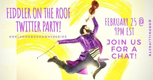 Ready to chat @fiddlerbroadway tonight! See it live @drphillipsctr March 5-10! #FAIRWINDSBway #FiddlerTour ift.tt/2VketYI