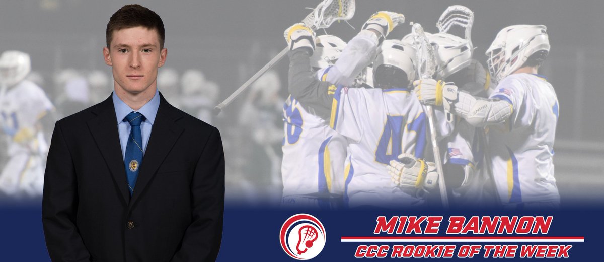 WNE_GoldenBears's tweet photo. 📰: Mike Bannon Named @CCC_Sports Rookie of the Week

https://t.co/vP1k4ppTpg

- Bannon scored 2 goals in @wnelacrosse's 17-10, season-opening win over Clark on Saturday

CCC Release: https://t.co/Q9DdC1eYRU https://t.co/G3UsXROlgi